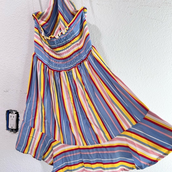 bcbgirls Dress Size:12 Colorful Striped Halter Dress - Picture 8 of 11